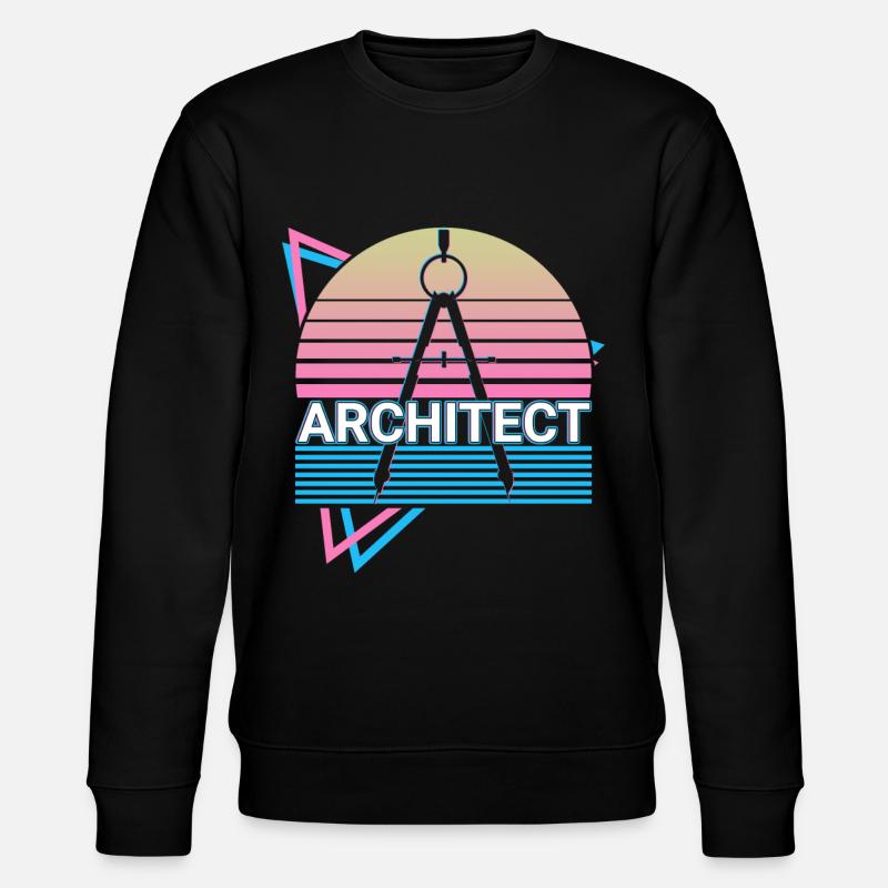 Architekt Architektur Retro - Stanley/Stella Unisex Bio-Sweatshirt CHANGER  - Schwarz