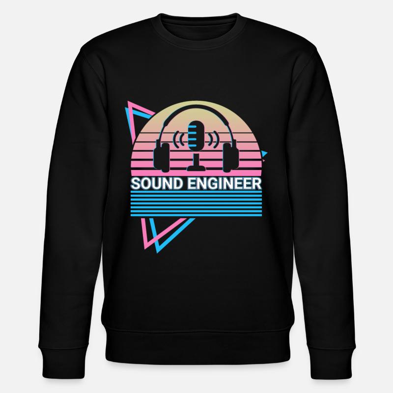 Sound Engineer Sound Engineering Retro - Stanley/Stella CHANGER Unisex Organic Sweatshirt - black
