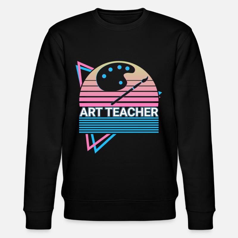 Kunstlehrerin Kunstprofessorin Retro - Stanley/Stella Unisex Bio-Sweatshirt CHANGER  - Schwarz