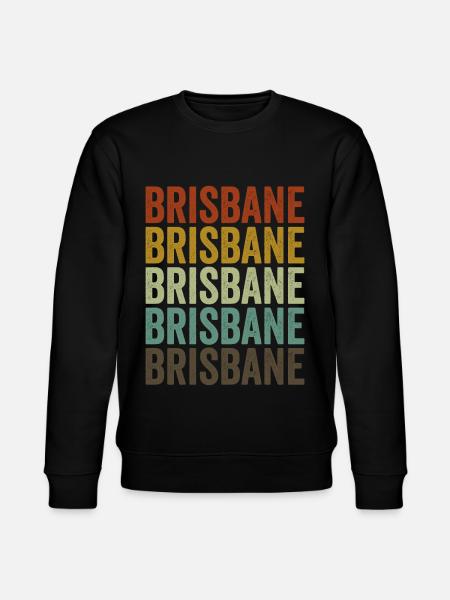 Brisbane Australia Retro Vintage - Stanley/Stella CHANGER Unisex Organic Sweatshirt - black