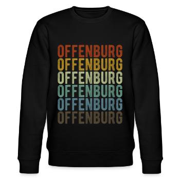 Offenburg Stadt Retro Vintage - Stanley/Stella Unisex Bio-Sweatshirt CHANGER  - Schwarz - Vorne - Nik (191cm) & Marisol (170cm)