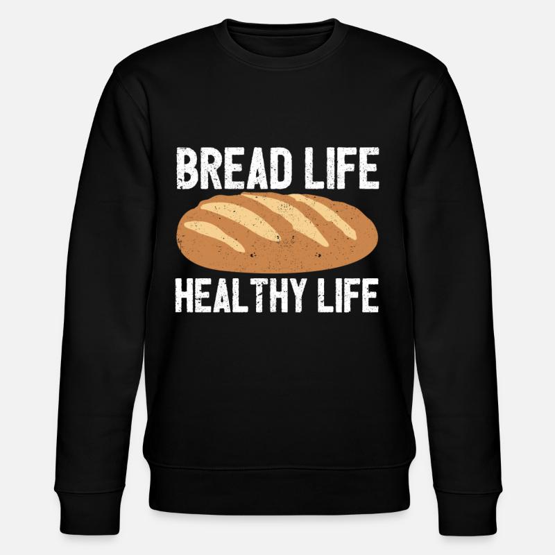 Funny bread baker - Stanley/Stella CHANGER Unisex Organic Sweatshirt - black
