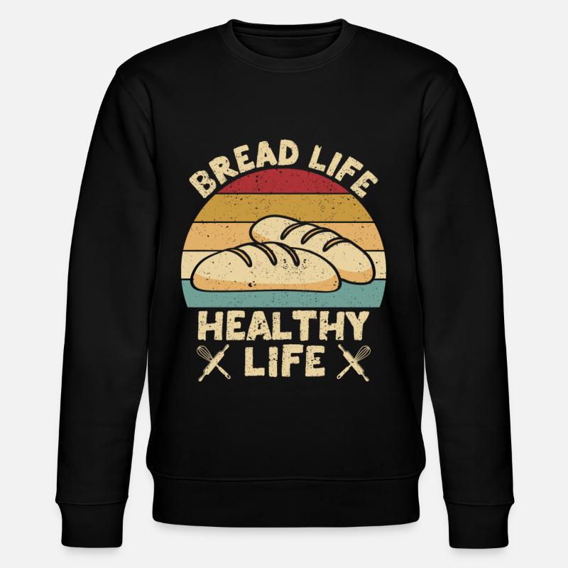 Lustiger Brotbacken-Bäcker - Stanley/Stella Unisex Bio-Sweatshirt CHANGER  - Schwarz