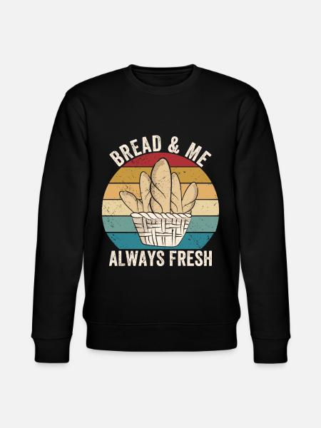 Funny bread baker - Stanley/Stella CHANGER Unisex Organic Sweatshirt - black
