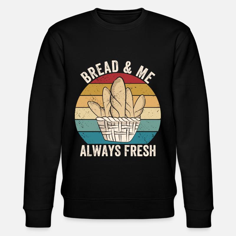 Funny bread baker - Stanley/Stella CHANGER Unisex Organic Sweatshirt - black