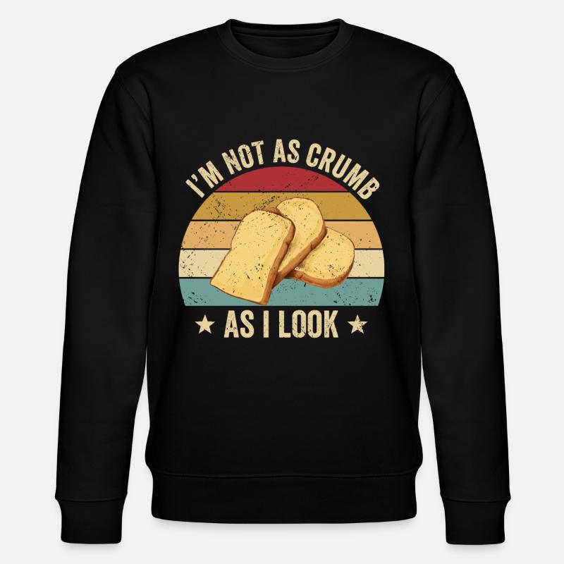 Lustiger Brotbacken-Bäcker - Stanley/Stella Unisex Bio-Sweatshirt CHANGER  - Schwarz