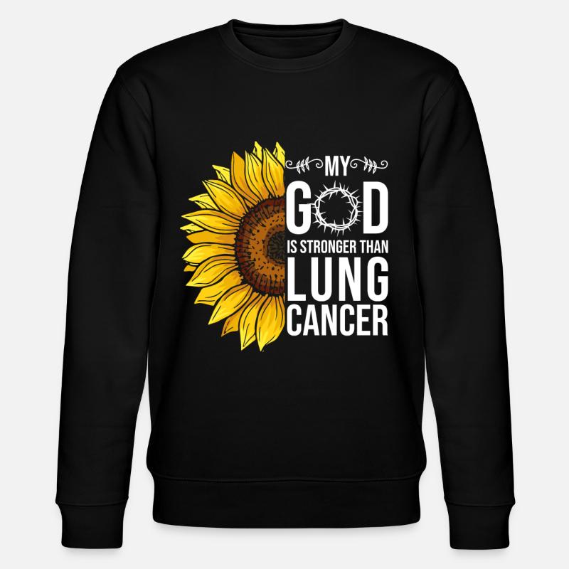 Lungenkrebs Awareness Sonnenblume - Stanley/Stella Unisex Bio-Sweatshirt CHANGER - Schwarz