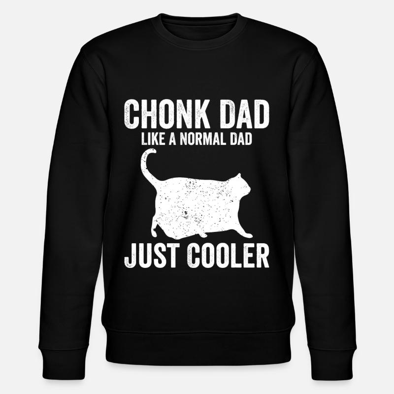 Chonk Meme Cat - Stanley/Stella CHANGER Unisex Organic Sweatshirt - black