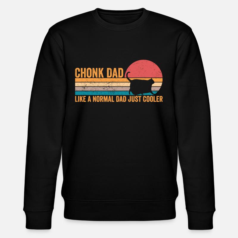Chonk Meme Cat - Stanley/Stella CHANGER Unisex Organic Sweatshirt - black