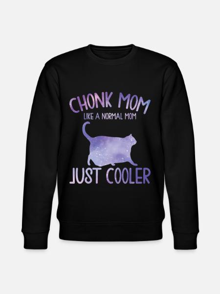 Chonk Meme Cat - Stanley/Stella CHANGER Unisex Organic Sweatshirt - black