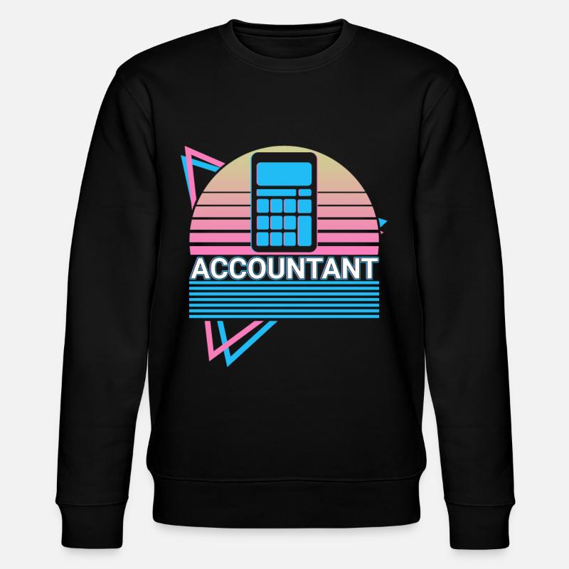 Accountant Calculus Accounting Retro - Stanley/Stella CHANGER Unisex Organic Sweatshirt - black