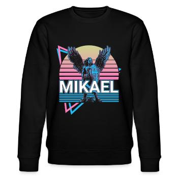 Mikael Archangel Retro - Stanley/Stella CHANGER Unisex Organic Sweatshirt - black - Front - Nik (191cm) & Marisol (170cm)