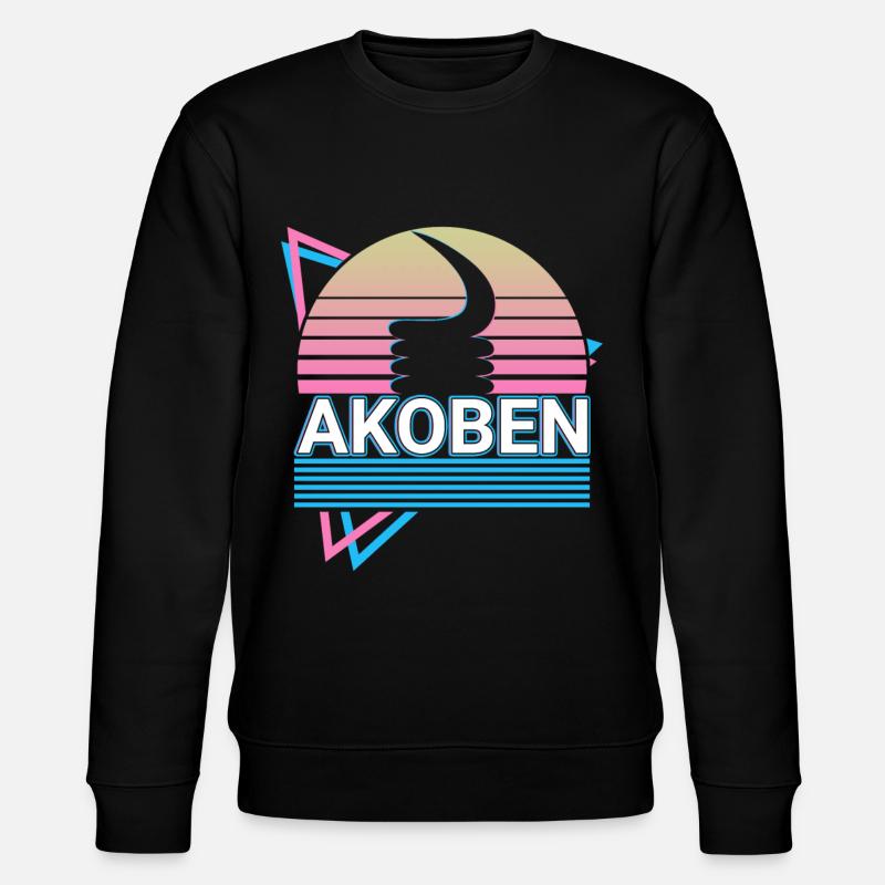 Akoben Wachsamkeit Retro - Stanley/Stella Unisex Bio-Sweatshirt CHANGER  - Schwarz