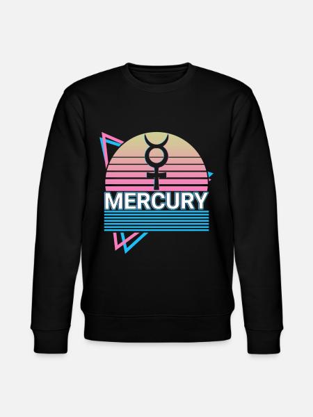 Mercury Alchemy Symbol Retro - Stanley/Stella CHANGER Unisex Organic Sweatshirt - black