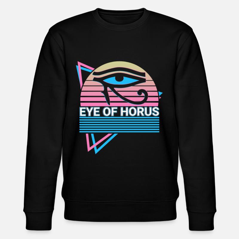 Oeil d’Horus Rétro - Sweat bio CHANGER Stanley/Stella Unisexe - noir