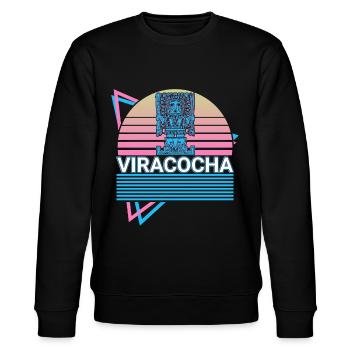 Viracocha Inca Retro - Stanley/Stella CHANGER Unisex Organic Sweatshirt - black - Front - Nik (191cm) & Marisol (170cm)