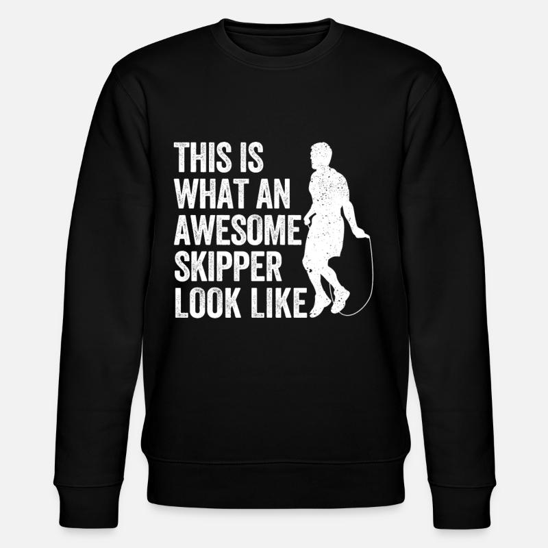 Funny skipping rope skipping rope - Stanley/Stella CHANGER Unisex Organic Sweatshirt - black
