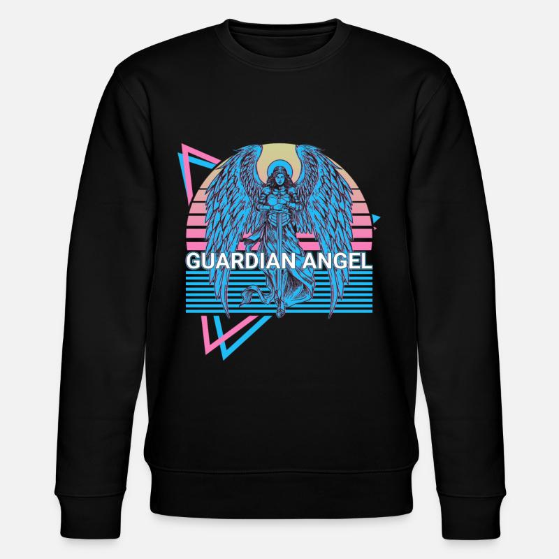 Guardian Angel Ancient Judaism Retro - Stanley/Stella CHANGER Unisex Organic Sweatshirt - black