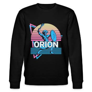 Orion Giant Hunter Ancient Greek Mythology Re - Stanley/Stella CHANGER Unisex Organic Sweatshirt - black - Front - Nik (191cm) & Marisol (170cm)