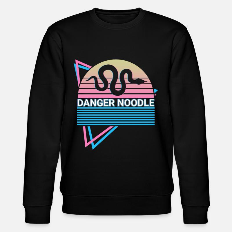 Danger Noodle Retro Snake - Stanley/Stella CHANGER Unisex Organic Sweatshirt - black