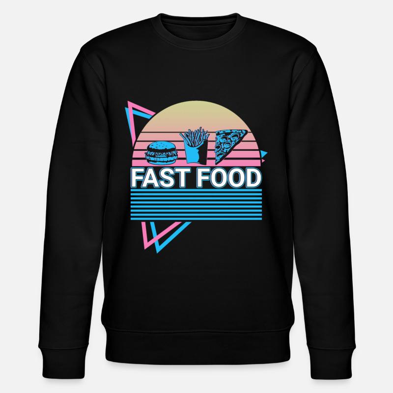 Fast Food Retro - Stanley/Stella Unisex Bio-Sweatshirt CHANGER  - Schwarz