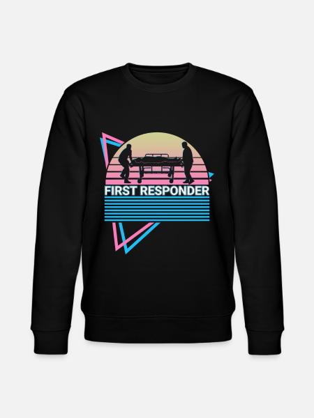 First Responder Retro - Stanley/Stella CHANGER Unisex Organic Sweatshirt - black