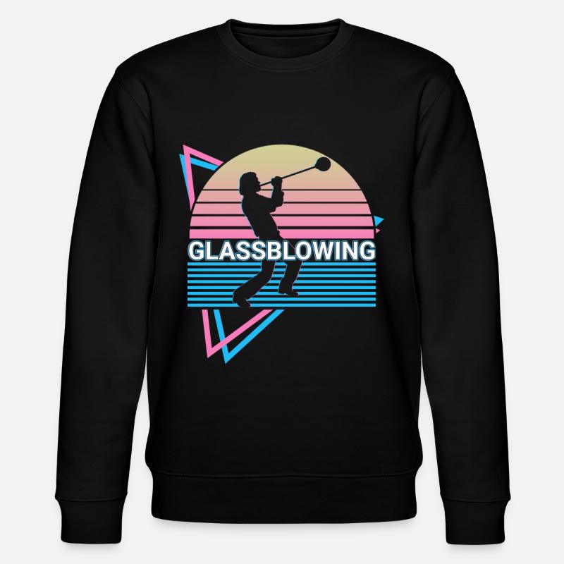Glasbläserei Retro Glasbläserei Glasbläser - Stanley/Stella Unisex Bio-Sweatshirt CHANGER  - Schwarz