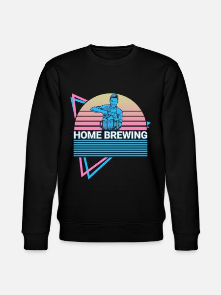 Home Brewing Retro Home Brewing - Stanley/Stella CHANGER Unisex Organic Sweatshirt - black