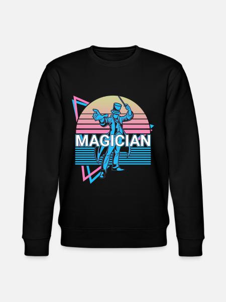 Magician Retro Magic - Stanley/Stella CHANGER Unisex Organic Sweatshirt - black