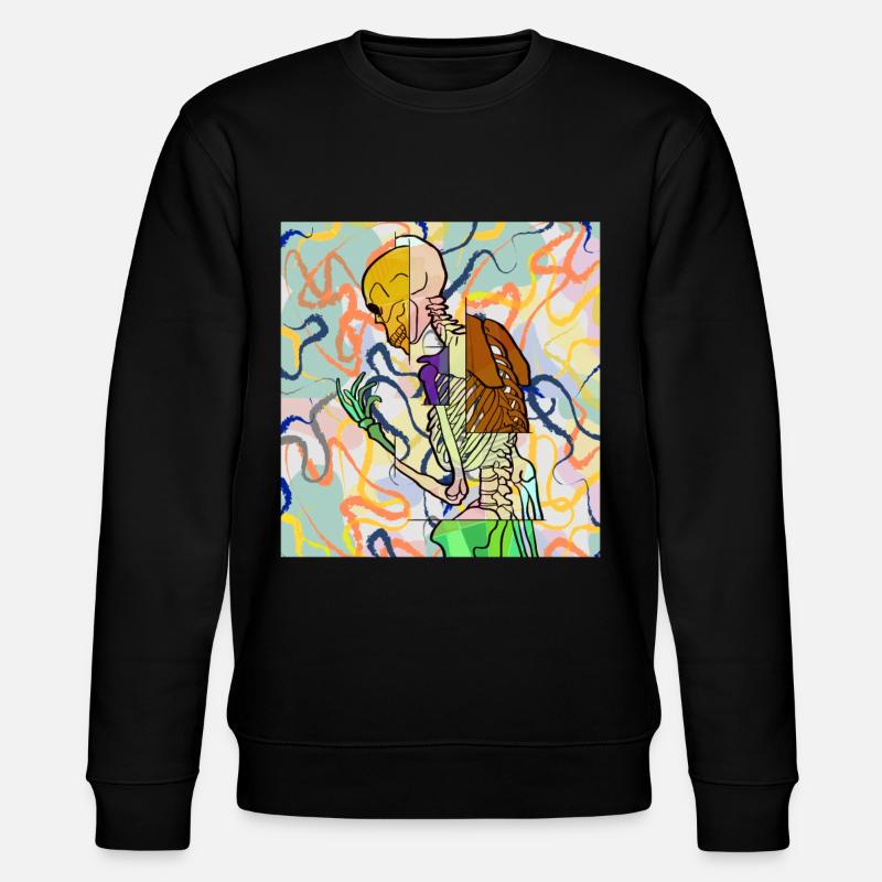 Avant Garde Aesthetic Skeleton - Stanley/Stella CHANGER Unisex Organic Sweatshirt - black