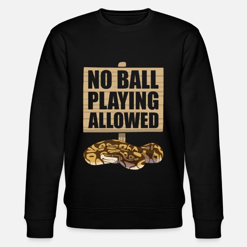 Funny Ball Python Snake - Stanley/Stella CHANGER Unisex Organic Sweatshirt - black