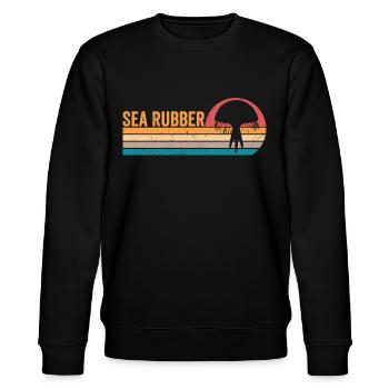 Lustige Qualle Meer Gummi Retro - Stanley/Stella Unisex Bio-Sweatshirt CHANGER  - Schwarz - Vorne - Nik (191cm) & Marisol (170cm)
