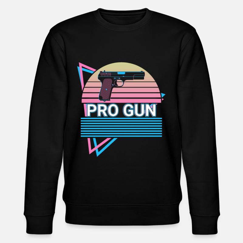 Pro Gun Retro - Stanley/Stella CHANGER Unisex Organic Sweatshirt - black