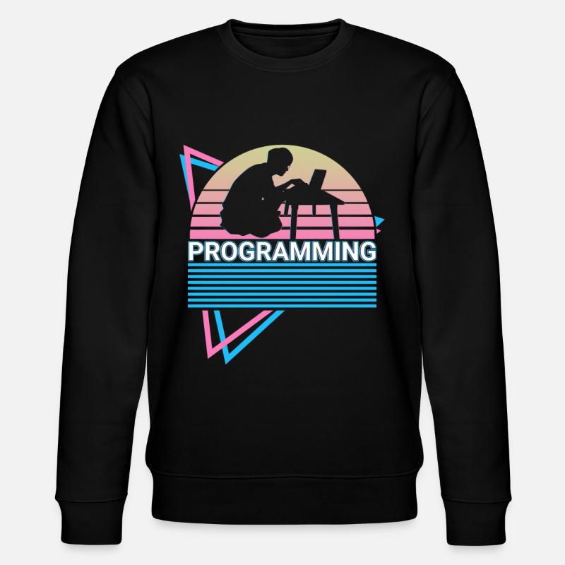 Programmierung Programmierer Retro - Stanley/Stella Unisex Bio-Sweatshirt CHANGER  - Schwarz