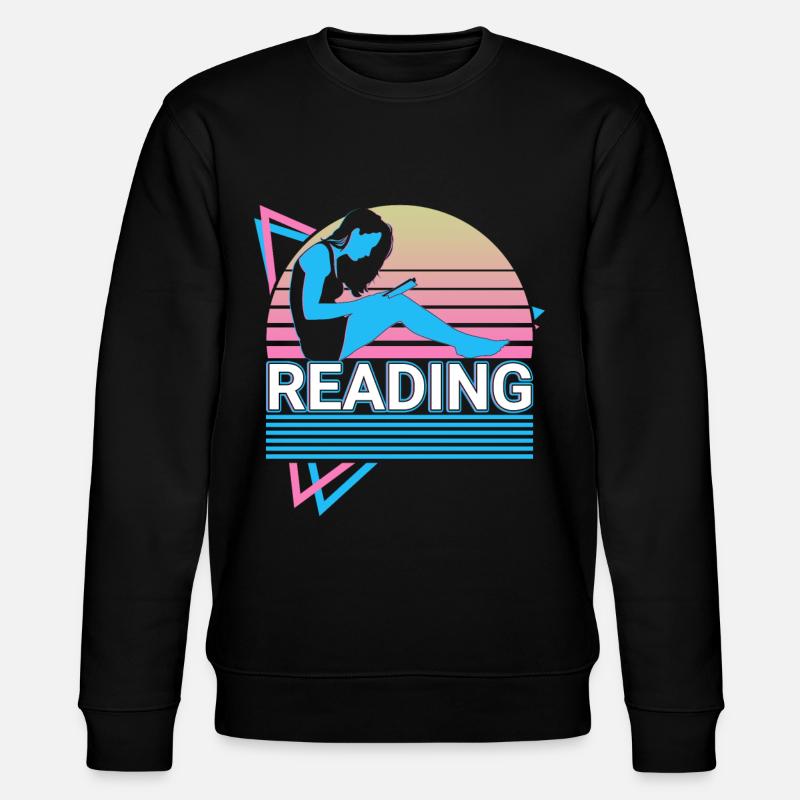 Retro reader - Stanley/Stella CHANGER Unisex Organic Sweatshirt - black