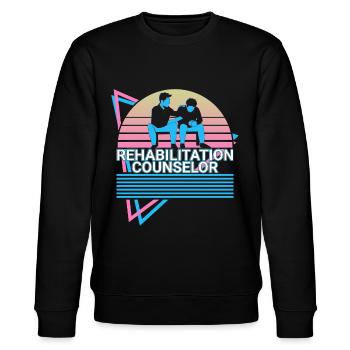 Rehab Consultant Retro - Stanley/Stella CHANGER Unisex Organic Sweatshirt - black - Front - Nik (191cm) & Marisol (170cm)