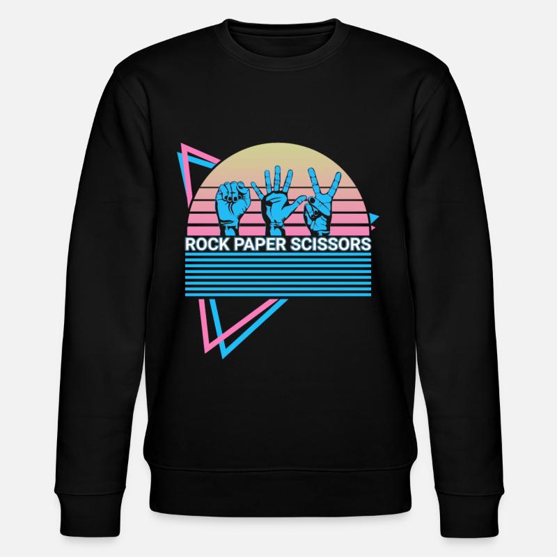 Rock Paper Scissors Retro - Stanley/Stella Unisex Bio-Sweatshirt CHANGER  - Schwarz