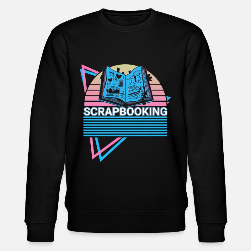 Scrapbooking Glue Book Retro - Stanley/Stella CHANGER Unisex Organic Sweatshirt - black