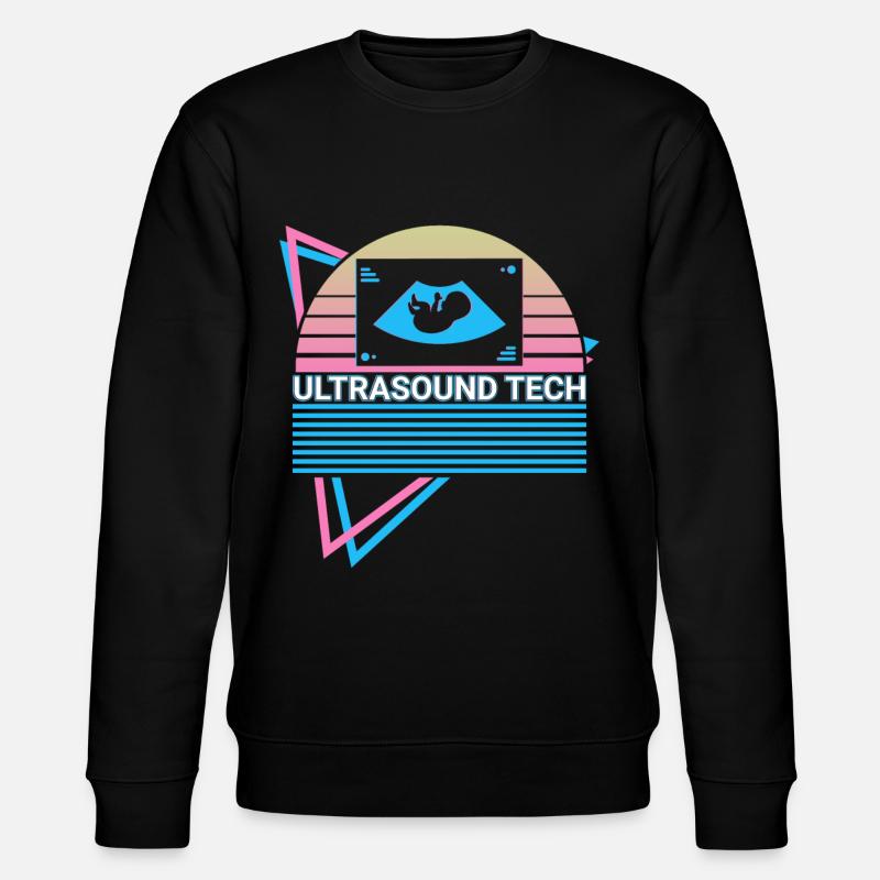 Ultrasonic Technology Retro - Stanley/Stella CHANGER Unisex Organic Sweatshirt - black