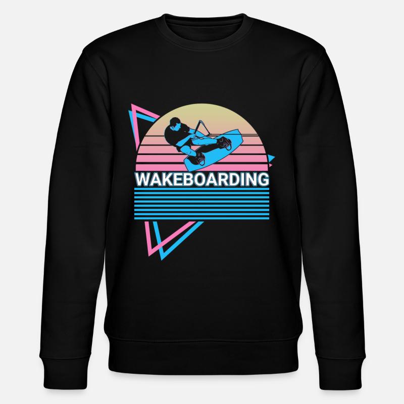 Wakeboarding Wakeboarder Retro - Stanley/Stella CHANGER Unisex Organic Sweatshirt - black