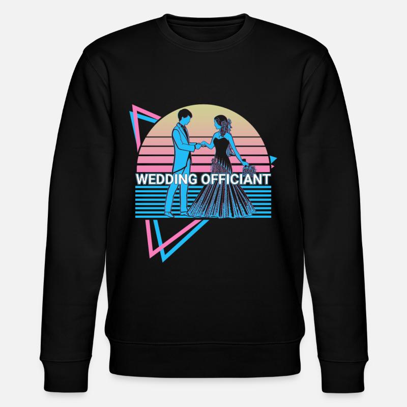 Hochzeitsoffizier Retro - Stanley/Stella Unisex Bio-Sweatshirt CHANGER  - Schwarz