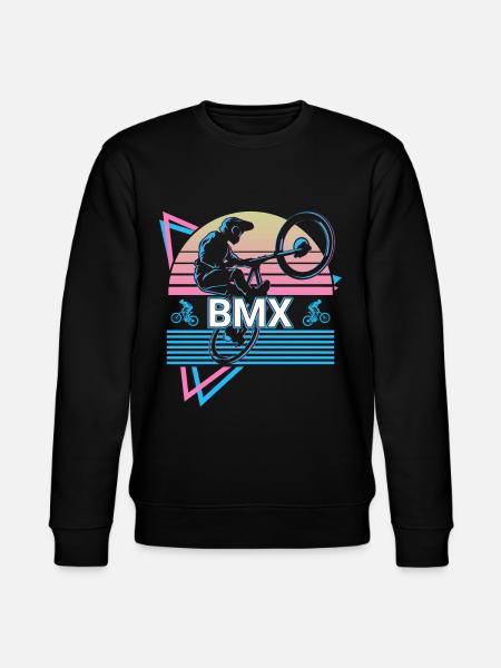 Bmx Biker Biking Retro - Stanley/Stella CHANGER Unisex Organic Sweatshirt - black
