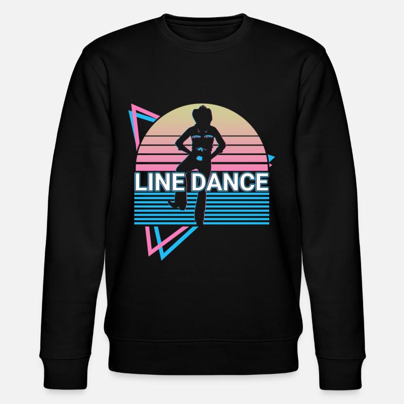 Line Dance Retro - Stanley/Stella CHANGER Unisex Organic Sweatshirt - black