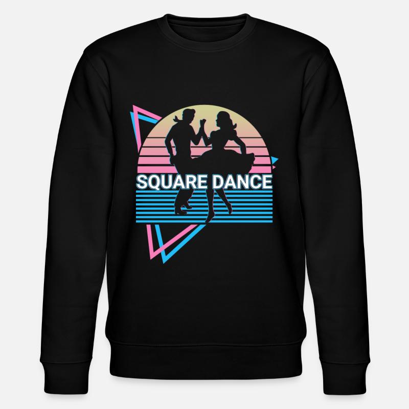Square Dance Square Dancing Retro - Stanley/Stella CHANGER Unisex Organic Sweatshirt - black