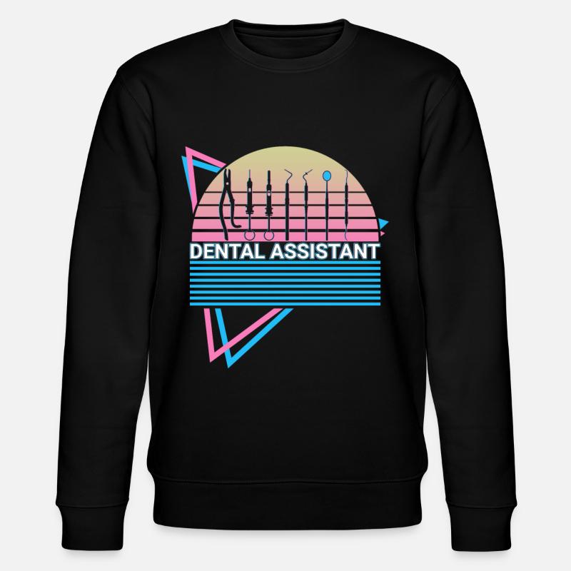 Dental assistant retro - Stanley/Stella CHANGER Unisex Organic Sweatshirt - black