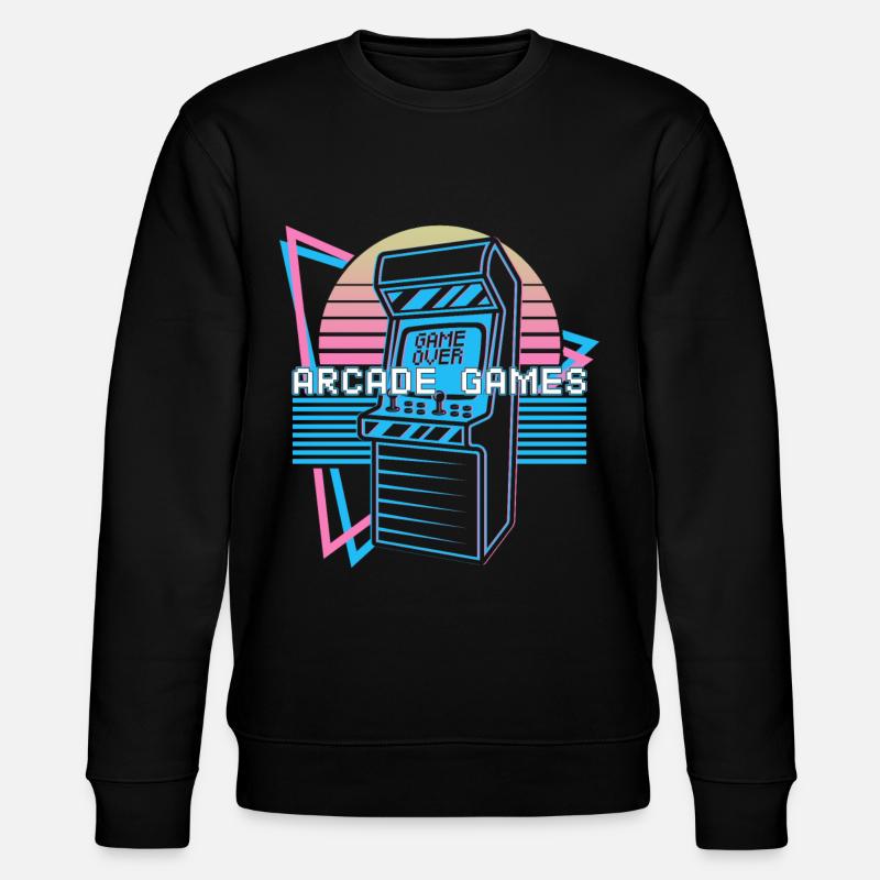 Arcade Games Retro - Stanley/Stella CHANGER Unisex Organic Sweatshirt - black