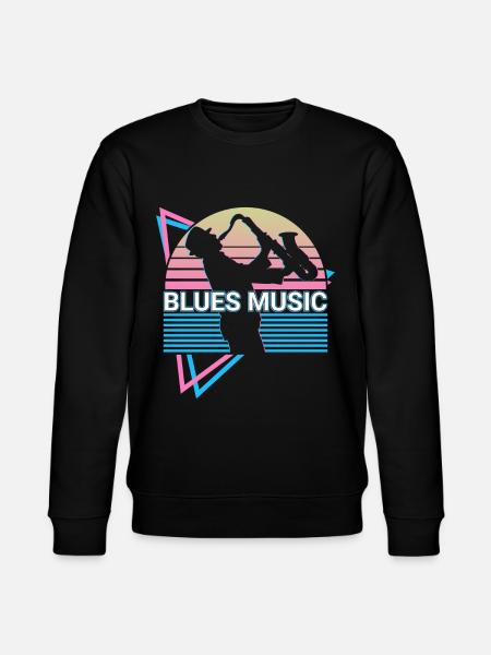 Blues Music Retro - Stanley/Stella CHANGER Unisex Organic Sweatshirt - black