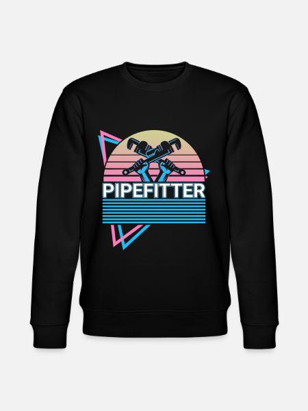 Piping Fitter Retro Pipeline Fitter - Stanley/Stella CHANGER Unisex Organic Sweatshirt - black