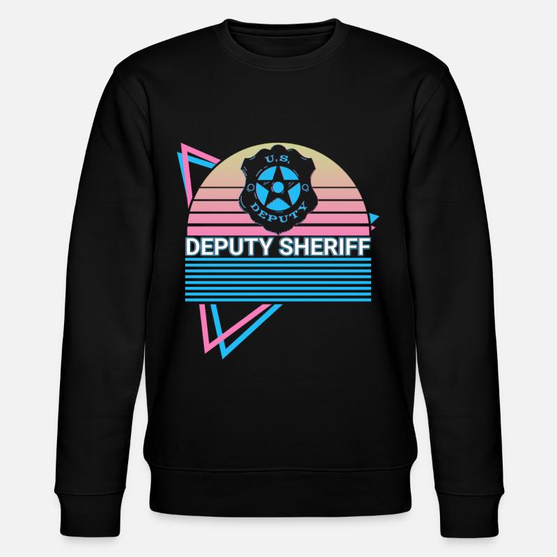 Hilfssheriff Retro - Stanley/Stella Unisex Bio-Sweatshirt CHANGER  - Schwarz