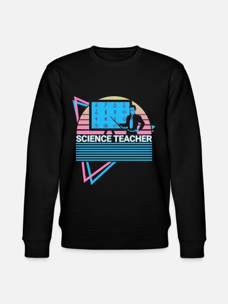 Science Teacher Retro - Stanley/Stella CHANGER Unisex Organic Sweatshirt - black